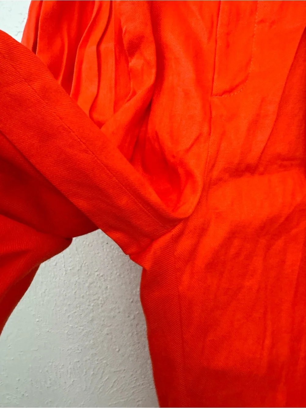 NWOT Banana Republic Coral Orange Linen Blend Paperbag Wide Leg Pants Size 2